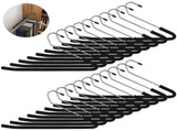 20PCS Open Ended Pants Hangers, Non-Slip Sponge Padded Hangers, Heavy Duty Metal Pants Hangers, V1192-AZ-W-18336