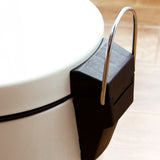 5L Round Lidded Trash Can Foot Pedal Garbage Bin for Kitchen Bathroom Hotel-White V1161-100815