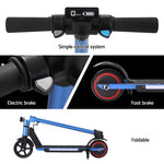 Electric Scooter 130W 16KM/H LED Light Folding Portable Riding Commuter Blue ESC-S32-6-BL