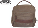 FIB Canvas Sling Bag Shoulder Strap Messenger Travel Pack w Tablet Pocket - Khaki V563-A1201C-KHAKI