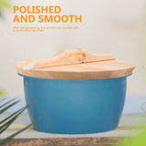 Natural Wood Wok Cover Multi Color Protective Lid for Home Cooking V1366-AZ2-W-19620