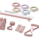 5 Resistance Bands Set for Pilates, Home Fitness, Stretching & Strength Training Adjustable V1366-AZ2-W-16539