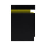 Artiss 2X Bedside Table LED 2 Drawers Lift-up Storage - COLEY Black FURNI-O-LED-BS-01-BKX2