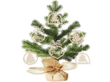 30Pcs Wood Christmas Tree Ornament Snowman Star Letter Hanging Pendant Decor-B V1263-JX-763