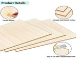 24 Pack 12 X 8 X 1/13 Inch Thin Plywood Wood Unfinished Wood Squares Boards Balsa Wood V1192-AZ-W-22686