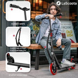 Lascoota Pulse Kick Push Commuter Scooter Teen Adult Black V185-714539RED