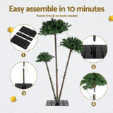 Jingle Jollys Christmas Tree 3-in-1 LED Xmas Palm Tree Party Decor 1.2/1.5/1.8M XM-TR-PALM-3IN1-LED
