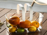Clear Hand Basket Comfortable Handle Ventilation Holes Easy Access Versatile Fruit Storage Basket V1294-YM0521-3117230074511