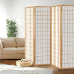 Artiss 4 Panel Room Divider Screen 174x179cm Natural RD-4019-4P-NT