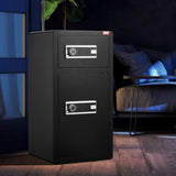 VEVOR Double Door 5.5 cu.ft Safe Box with Key Lock Password Cabinet Black V952-LMBXXLS5567CW705UV9