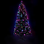 Jingle Jollys 2.1m Christmas Tree Optic Fibre LED Xmas tree Multi Colour XM-TR-LED-7F-GR