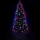 Jingle Jollys 2.1m Christmas Tree Optic Fibre LED Xmas tree Multi Colour XM-TR-LED-7F-GR