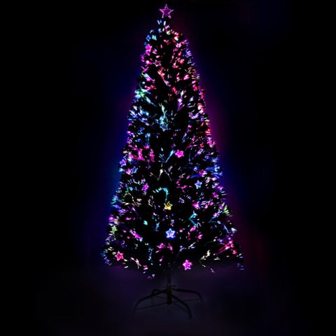 Jingle Jollys 2.1m Christmas Tree Optic Fibre LED Xmas tree Multi Colour XM-TR-LED-7F-GR