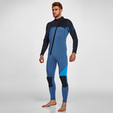 Men's 3mm Full Wetsuit for Surfing Diving & Cold Water Swimming Front-Zip Neoprene Suit with UV V1107-CS-NSQSFL-L