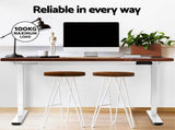 Artiss Standing Desk Motorised Dual Motor 120CM Rustic Brwon HASD-268-WHDF-RBDB-120