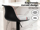Artiss 2x Bar Stools Kitchen Swivel Gas Lift Counter Dining Chair Curved Black BA-BB-8097C-BKX2