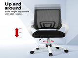 Artiss 2x Office Chair Mesh Computer Gaming Desk Chairs Work Study Mid Back OCHAIR-L-2004-WHX2