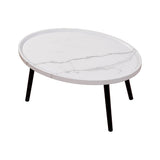 Oval Coffee Table Mid Century Modern Minimalist Display V63-921071