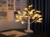 Lighted Birch Tree 18 Inch, LED Fairy Light Tabletop Tree, USB And Battery Powered With Timer For V1369-AZ3-W-15173