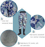 Waist Pants, Thickened Rain Boots, Water Pants with PVC Waterproof, Anti Slip, Wear-Resistant V1107-133-68369-BLU-42