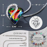 Infinity Love Heart Necklace, Birthstone Necklace for Women, Jewelry for Women with Healing V1164-325793