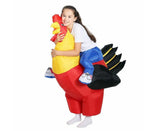 90-130cm Inflatable Rooster Halloween Costume Blow Up Suit Battery Power Cosplay Costume V1263-JX-1155