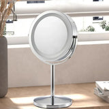 3X Magnification Freestanding, Tabletop Vanity Mirror Magnified with 360&deg Rotation, Portable for V1369-AZ3-W-06416