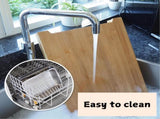CARLA HOME Chopping Board with with 2 Organiser Stainless Steel Trays Containers LSB-36085