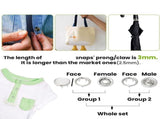 Pearl Snaps for Fabric Snap Pliers, Metal Snap Button Kit for Clothing, Shirts, Onesie, Romper,240 V1366-AZ2-W-14617