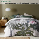 Accessorize Curiosity Washed Cotton Printed Quilt Cover Set Queen V442-HIN-QUILTCS-CURIOSITY-CREAM-QS