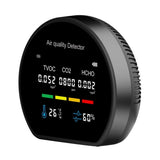 Air Quality Monitor Indoor Accurate Air Tester Detector CO2 HCHO TVOC Temperature Humidity Alarm V1192-AZ-W-23403