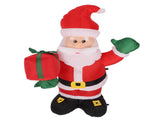 Christmas Inflatable Decoration 4FT Polyester Fiber Blow Up Father Christmas Holding A Gift for Xmas V1294-YM0901-3115230113411