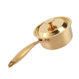 Stainless Steel Thickened Milk Pot with Lid Compound 3Layer Bottom Complementary Food PotGold V1294-YM0901-3118210121511