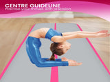 Powertrain Airtrack 20cm Thick 4m x 1m Inflatable Gymnastics Tumbling Mat Air Track - Pink IFM-XBO-004-PK