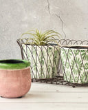 casa-verde-wire-planter-alfabia-double-rust V758-CV05067R