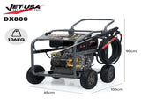 JET-USA Commercial Diesel High-Pressure Washer Cleaner, Electric Start 10hp 418cc, 15m Steel Braided V219-PRWDSLJT800A
