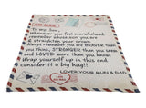 to My Son Blanket Double Sided Soft Skin Friendly Keep Warm Letter Blanket Expressing Love Air V1294-YM0716-3117220175013