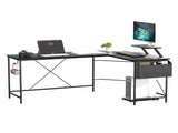 Levede Computer Desk Corner Desk Black DH1051-BK
