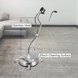 Surface Cleaner 20 inch Flat Surface Cleaner for Pressure Washer 4000psi Pressure with 3/8 Quick V952-QDXDJ20CDJL000001V0