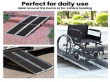 EQUIPMED 182cm Portable Folding Aluminium Access Ramp, 272kg Rated, Black Ultra-Grip, for V219-HELRMPEQ18KA