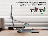BENFEI 380GY Laptop Stand with USB C 6 in1 4K60Hz HDMI, 4 x USB3.0, 100W PD Docking Station V28-ELEBEN380GY