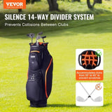 Golf Cart Bag with 14 Way Organizer Divider Top, 36 13 Pockets Premium Cart Bag, Durable 600D V952-LSSTBLSSTB36441FQV0