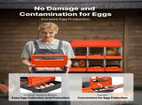 2 Tiers Chicken Nesting Boxes, 6 Compartments, Metal Egg Laying Boxes with Protective Collection V952-JSCDX3045INC4B35A002V0