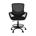 Artiss Office Chair Drafting Stool Computer Standing Desk Mesh Chairs Black OCHAIR-H-DRAF-BK