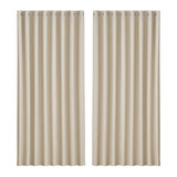 Artiss 2X Blockout Curtains Eyelet 300x230cm Beige BC-MATT-300X230-BG