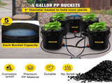 DWC Hydroponic System, 5 Gallon 5 Buckets, Deep Water Culture Growing Bucket, Hydroponics Grow Kit V952-SSSPXTYX5220VAXN5V3