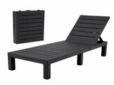 Gardeon Sun Lounge Outdoor Folding Recliner Patio Pool Beach Chair Slatted Black FSL-02-STR-BK