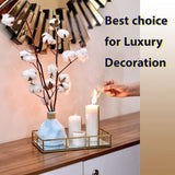 Tray Gold Mirror Decorative for Storage Jewelry and Makeup accessories V178-12580
