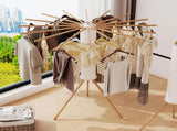 CARLA HOME Tripod Clothes Drying Rack, 16 Rod Foldable, Wooden Poles V178-36567