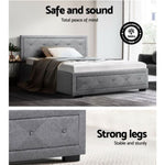 Artiss Bed Frame King Single Size Gas Lift Storage Mattress Base Wooden Grey BFRAME-G-GAS-TIYO-KS-GY-ABC